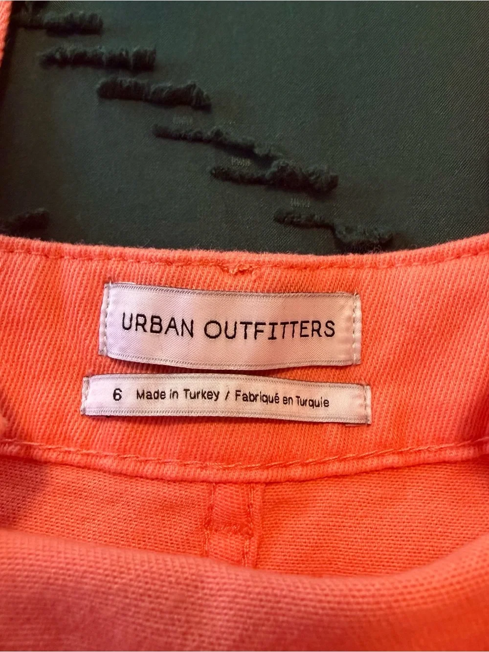 Urban Outfitters Coral-Orange Pinafore Overall Dress